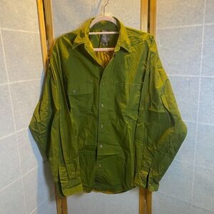 VTG New Frontier James Winship Mens Medium Olive Green Utility Shirt
